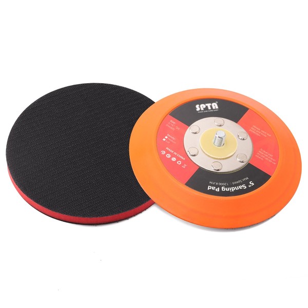 SPTA 5"(125mm) Backing Pad Hook and Loop Backing Plate 5/16"-24