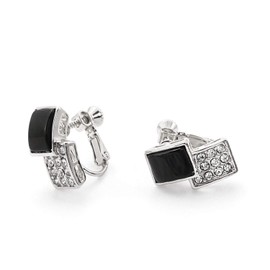 Barzaz Women's Black Onyx Earrings Accessories Black Silver