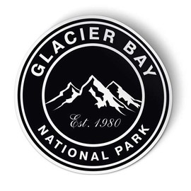 Squiddy Glacier Bay National Park - Vinyl Sticker Decal for Phone, Laptop, Water Bottle (2" Tall)
