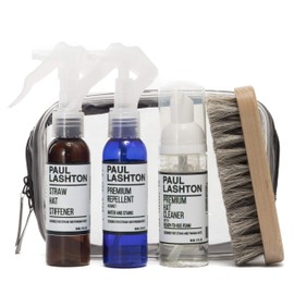 Paul Lashton Complete Premium Hat Care Kit with Foam Cleaner, Protector, Stiffener, and Horsehair Brush