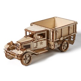 Cuteefun 3D Wooden Puzzle, Car Wooden Model Kit, Make Your Own Wooden Craft Kit, for Adults and Teenagers, Ideal for Birthday, Christmas, Father's Day (Truck)