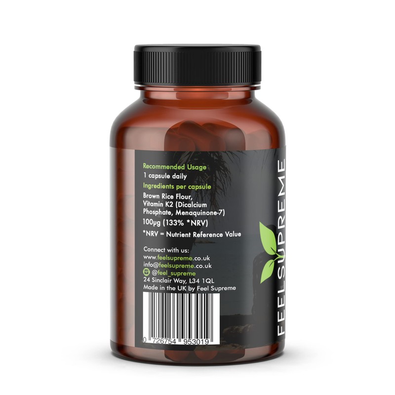 Vitamin K2 MK7 100mcg 60 High Strength Tablets 2 Months