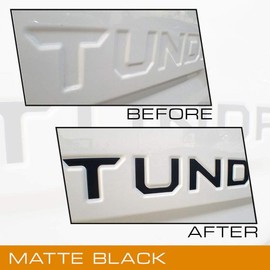 EyeCatcher Tailgate Insert Letters Compatible with 2014-2021 Toy TNDRA (Matte Black)