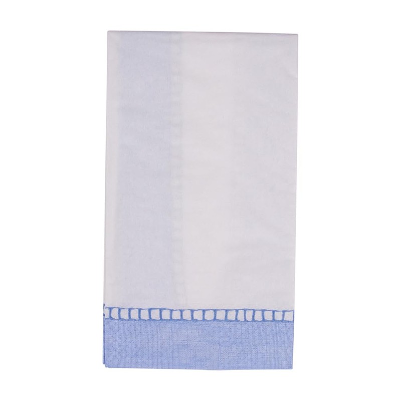 Caspari Linen Border Paper Guest Towel Napkins in Light Blue