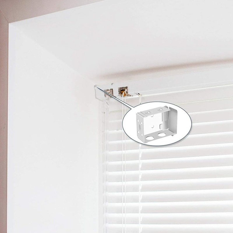 SEIWEI Blind Brackets, Box Mounting Brackets for Mini Blinds 2.5