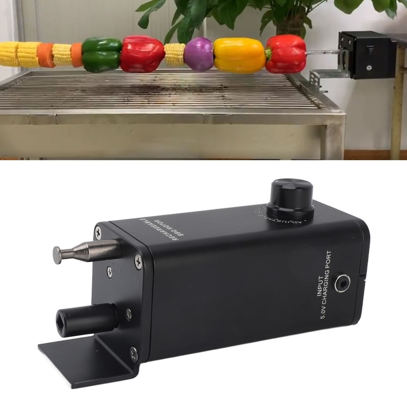 Rotisserie Motor Aluminum Alloy 10W 3 to 12V Adjustable Rechargeable