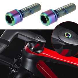 EMSea 4PCS Bicycle Titanium Screws M6X20mm for MTB Road Bicycle and Mountain Bike Disc Caliper 26.3x8.7mm Disc Brake Screw