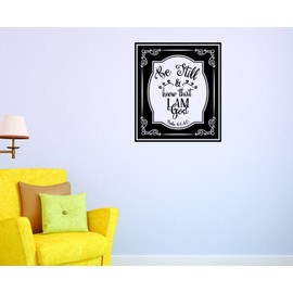 Design with Vinyl Decals Be Still Know That I Am God Psalm 4642 Wall Art Size 20 Inches x 30 Inches 22 Colors Available