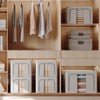 Pinkpum 3 Pack Clothes Storage Bins with Metal Frame, Closet