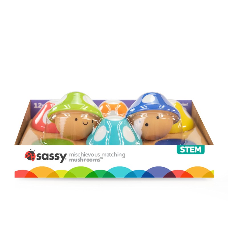 Sassy Mischievous Matching Mushrooms, Sorting Board, Social Emotional Learning Toy,