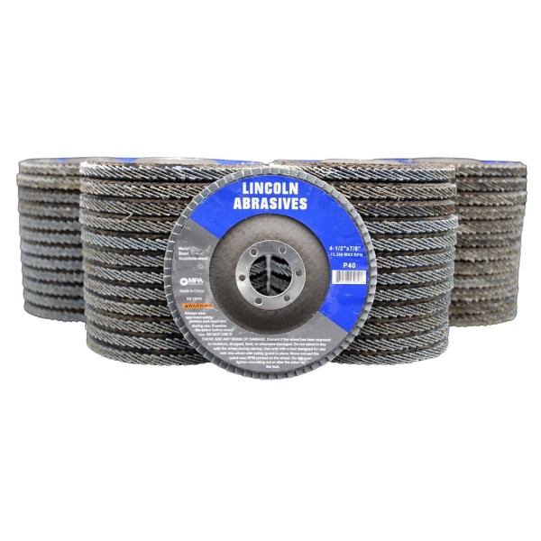 50 Pack Flap Discs 40 Grit 4.5" x 7/8" Sanding