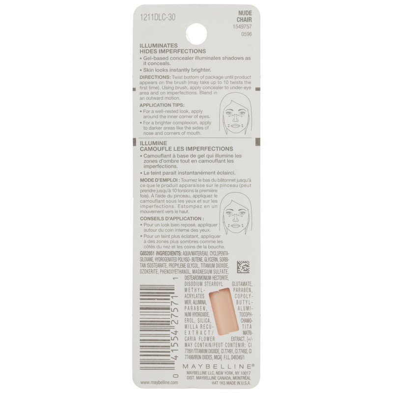 Maybelline New York Dream Lumi Touch Highlighting Concealer, Nude, 0.05