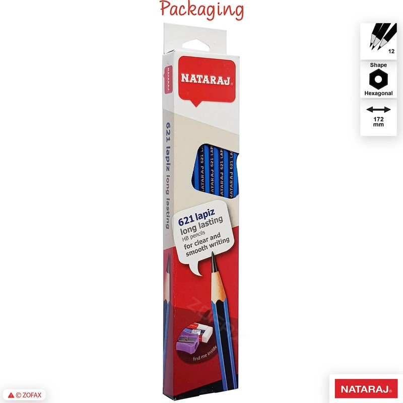 Handwriting HB Pencils, Pack of 10, ZLAPIZY Wood Pencils Eraser