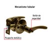 Hermex Basic CEMA-2BB Cerradura Basic manija, cil metal, baño, latón