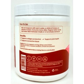 Live Pure Organic Sulfur 99.9% MSM 14.1 oz Jar - New/Sealed! EXP: 3/2027