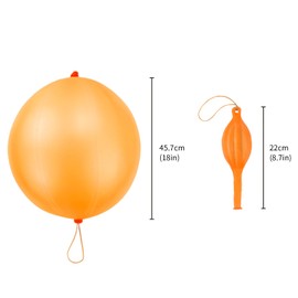 RUBFAC 80 Punch Balloons, Party Favors for Kids, Thickened Heavy Duty Neon Punching Bounce Balloon for Birthday Goodie Bag Stuffers Exciting Outdoor Play Supply