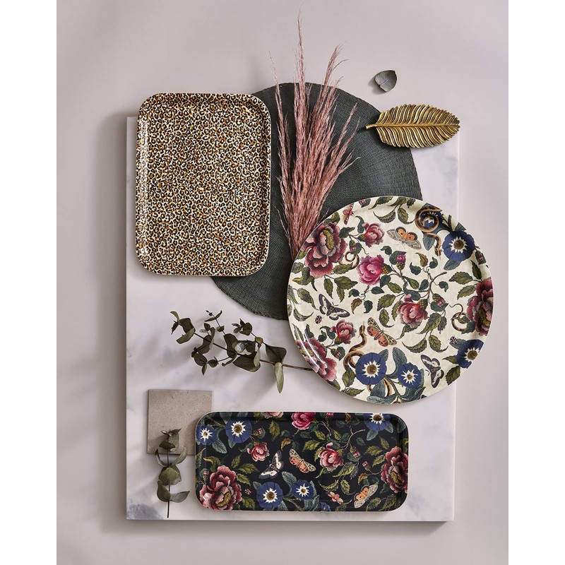 Spode Rectangle Birch Tray - Black, 31cm, CRCBK8843-XL