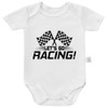 Let's Go Racing Bodysuit, Funny Baby Race Car Outfit, Announcement