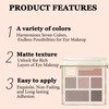 Portable Nude Eyeshadow Palette - 7 Matte Shades, Soft Blendable