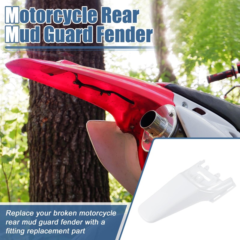 A ABSOPRO Motorcycle Rear Mudguard White Suitable for Honda –