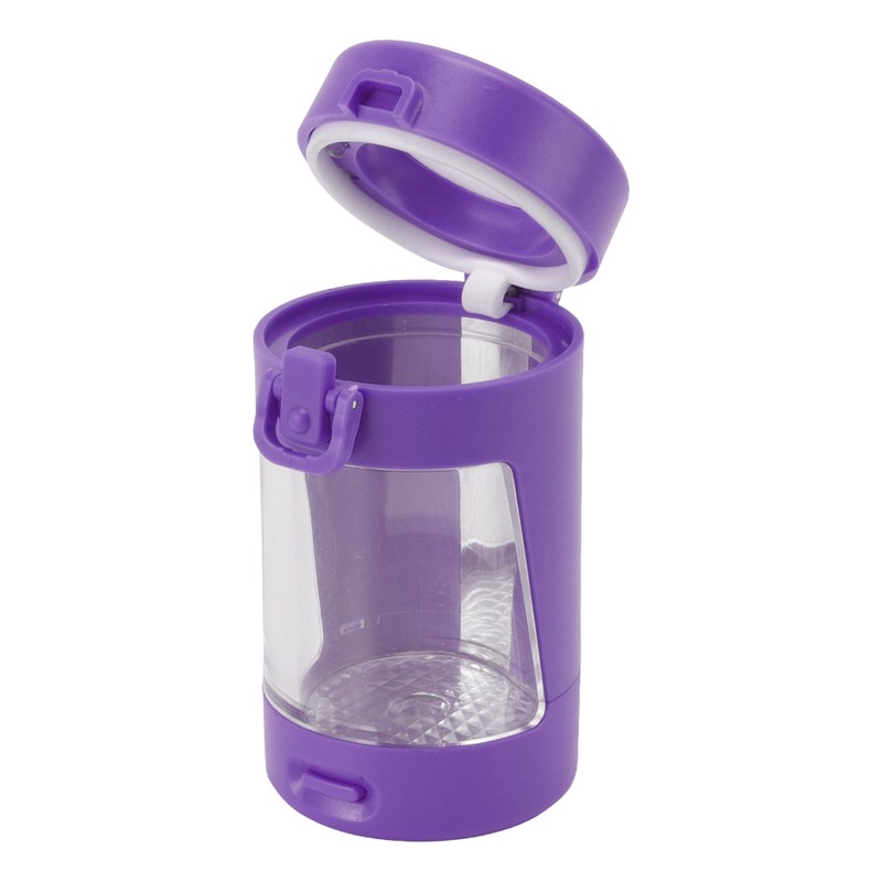 Glow Storage Jar with Grinder LED Waterproof Transparent Glass Seal