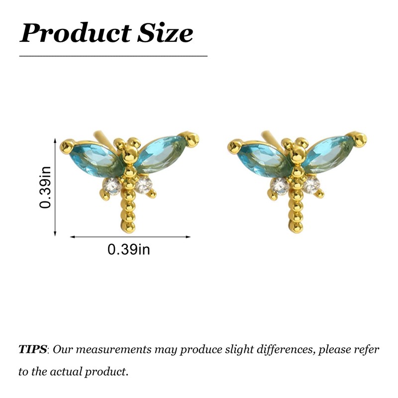 Dragonfly Earrings for Women Blue Dragonfly Stud Earrings Tiny Bug
