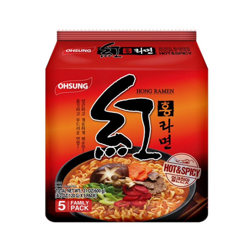 OHSUNG 4 PACK Ohsung Hong Ramen Korean Style INSTANT NOODLE