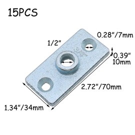 HEVSTIL 15 Pcs Ceiling Flange Hangers for 1/2 in Threaded Rod DIY Plumbing, Ceiling Flange Hanger Plate Threaded Galvanized Ceiling Flange Hanger Plate for DIY Plumbing and Industrial Decor