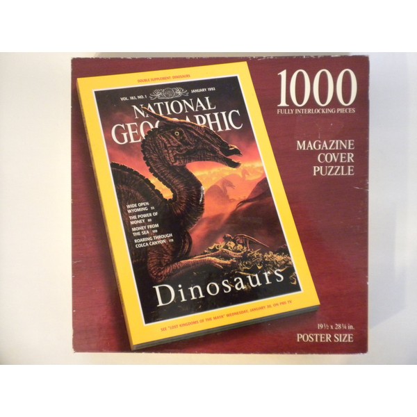 National Geographic Magazine Cover Puzzle: The Mongolian Saurolophus Dinosaur: Vol. 183, No. 1, January 1993 by Parker Brothers by Parker Brothers