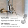 PARFCO S Connection Pack of 2 Shower Mixer Adapter, 360
