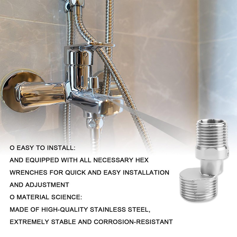 PARFCO S Connection Pack of 2 Shower Mixer Adapter, 360
