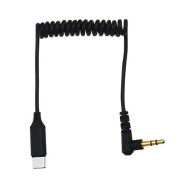 The Lord of the Tools Type C Male to 3.5mm TRS Male Audio Cable Microphone Jack Audio Adapter Cable Compatible with Hollyland Lark M1/150 for Android Phones Black