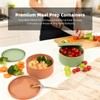 XU&PEIQI 24oz Silicone Food Storage Containers,Round Bowls with Lids -