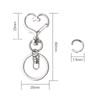 Yangfei Pack of 30 Heart Keyrings, Gold Silver Key Ring,