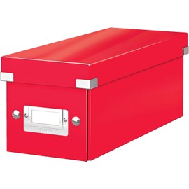Leitz WOW Storage Box, Red Storage Box, Click and Store Range, 60410026