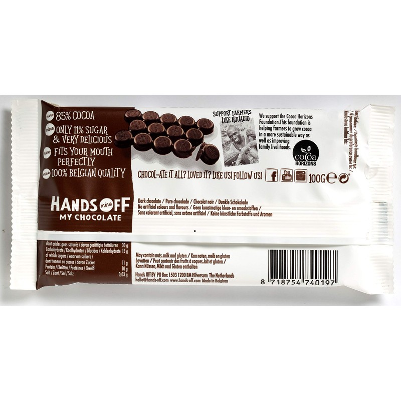 Hands Off My Chocolate 85% Seriously Dark Chocolate Bar