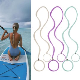 Spriral Hair Tie Sprots Ponytail Holders, Elastic Braided Hair Ties No Damage, Pony Tail Wrap for Long Hair for Gym, Swimming, diving 3pcs 25" Blonde Green Purple