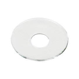 VGEUNA VGEUNA 4 Pieces Bent Glass Candle Bobeches, Taper Candle Wax Catcher Rings, Bobeches for Candlestick Holders (Round)