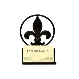 Fleur DE LIS Iron Business Card HOLDER-14cm Tall