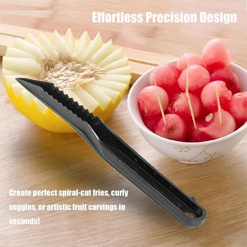 Kitchen Spiral and V-Shaped Tools Set,Potato Cucumber Vegetables Spiral Cutter,Rolling