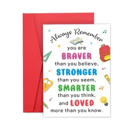 Back to School Supplies for Kindergarten Preschool Students, First Day of School Stuff, Inspirational Cards Bulk, School Essentials for Teen Girls Boys, Off to College Gifts for Daughter Son