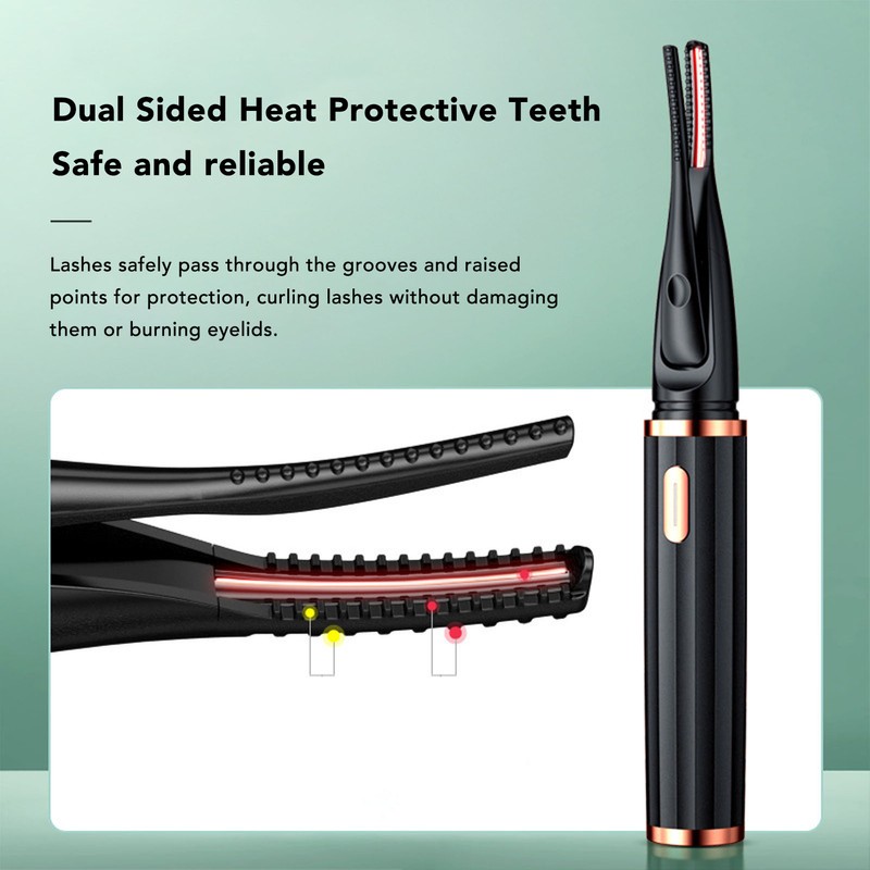 Heated Eyelash Curler Anti Burn Rechargeable Long Lasting Fast Preheating