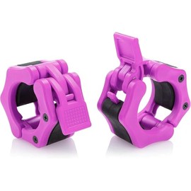 Greententljs Barbell Clip 2 inch Olympic Quick Release Pair of Locking 2-inch Pro Weight Bar Plate Locks Clamp Collar for Workout Weightlifting Fitness Training (Pink)