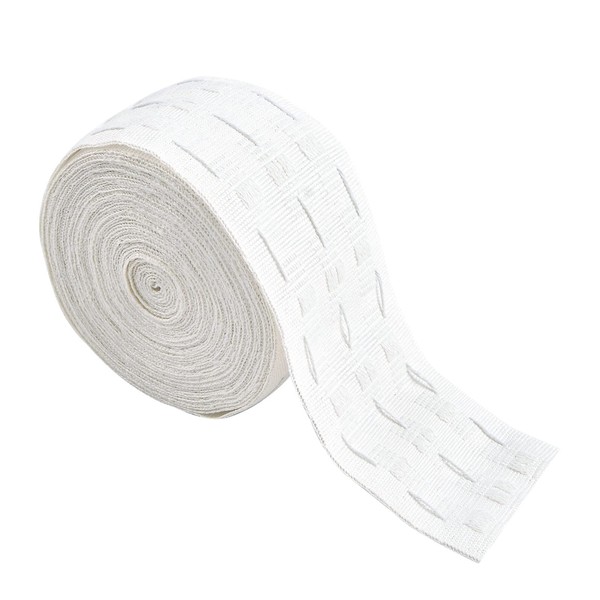 INCREWAY Curtain Tape, 6m/6.56yards Deep Pinch Pleat White Heading Tape