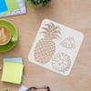 FINGERINSPIRE 9 Pcs Fruits Stencils 7.87x7.87inch Plastic Lemon Watermelon Stencils