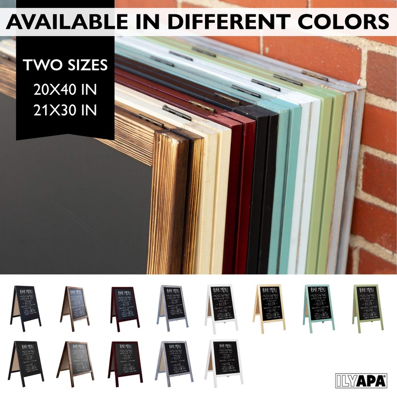 Wooden A-Frame Sign with Eraser & Chalk - 40 x