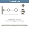 Heavy Duty Double Curtain Rods with Cylindrical Cap Finials -