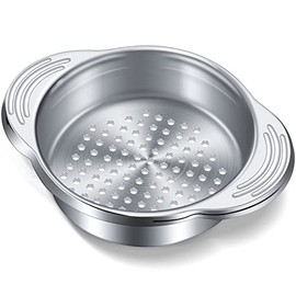 Tuna Can Strainer Stainless Steel Food Can Strainer Sieve Metal Tuna Press Lid Canning Colander Oil Drainer Tuna Can Filter for Beans Vegetables (1)