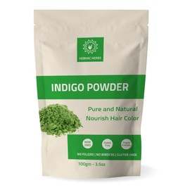 Indigo Powder for Hair Color/Beard Dye by Hebhac Herbs | Natural Indigo Hair Color for Black & Dark Hair | Indigofera Tinctoria | 3.5oz (100g) Natural Hair Dye Powder