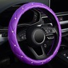 KAFEEK Diamond Soft Leather Steering Wheel Cover with Bling Bling